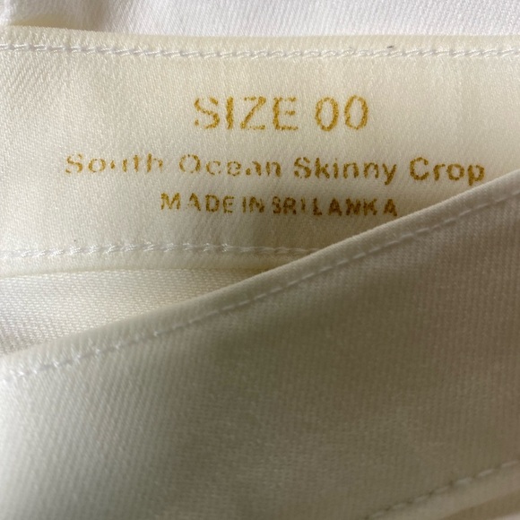 LILLY PULITZER SOUTH OCEAN SKINNY BOHO CROCHET CROP JEANS - SIZE 00 - Picture 3 of 10